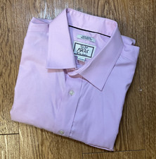 Jos. A. Bank Men  s Dress Shirt Non-Iron Tailored Fit Pink 16  32 Excellent