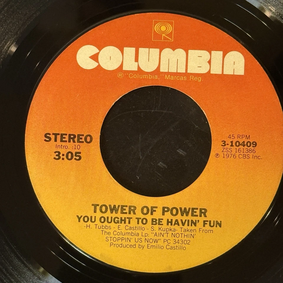 Tower Of Power - You Ought To Be Havin Fun - Columbia (45RPM 7")(AA170)  - Image 4 of 4