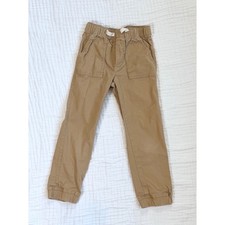 Baby Gap Boys Khaki Jogger Pants Tan Twill Drawstring Trousers Size 5T