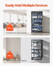 20U Open Frame Network Rack, 23 in Depth, Wall Mounted or Floor Standing Server
