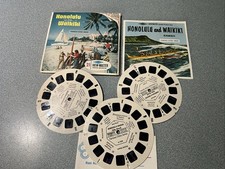 1960's VIEWMASTER 3 Reels SET W/ BOOKLET VIEW-MASTER SAWYERS HONOLULU WAIKIKI