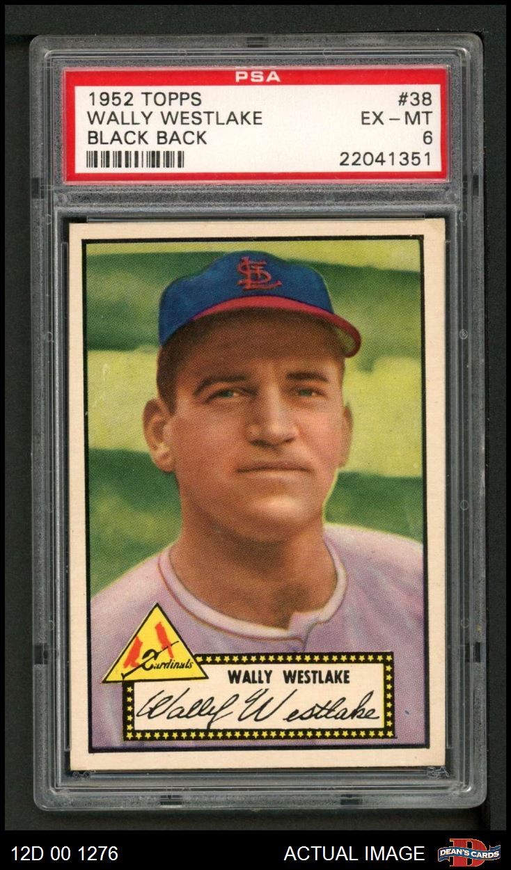 1952 Topps #38 Wally Westlake Cardinals PSA 6 - EX/MT