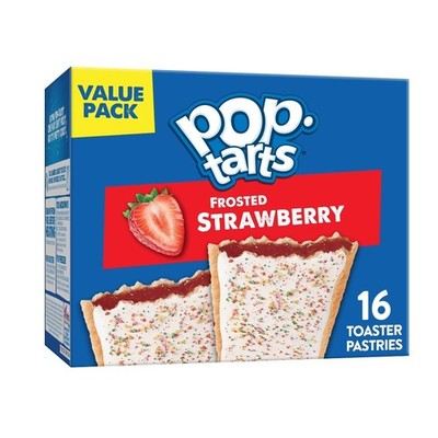 Frosted Strawberry Toaster Pastries, Breakfast Foods, Shelf-Stable, 27 oz (16