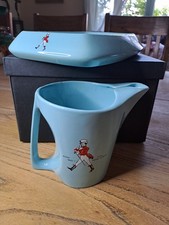 Johnny Walker Whisky Vintage Ashtray and Water Jug by Wade England