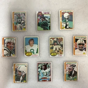 1976-80 Topps New York Jets Football 10 Card Lot Klecko Owens Barkum