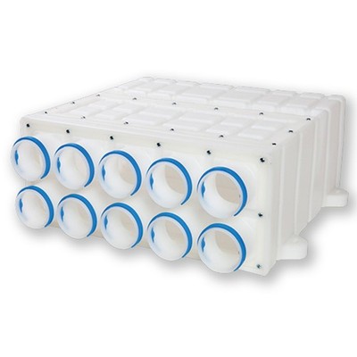 Verteilerbox - 75-160-W Rohranschluss DN 160 Abgänge 10 Stutzen DN 75 -