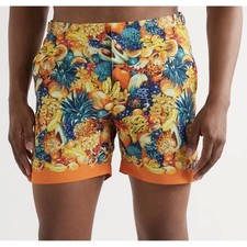 ORLEBAR Brown x Wham! Bulldog Club Tropicana Swim Trunks Amber Men's Size 31