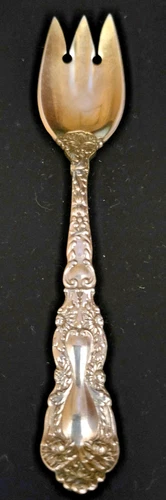 GORHAM IMPERIAL CHRYSANTHEMUM STERLING SILVER ICE CREAM FORK NO MONO