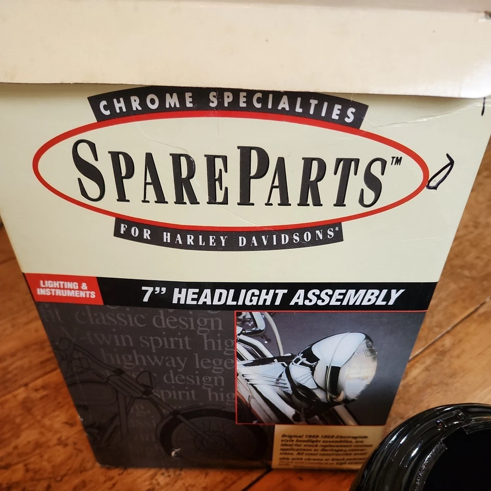7" HEADLIGHT ASSEMBLE, BLACK W49-84 FLH replaces OEM 67701-49 - Image 4 of 4