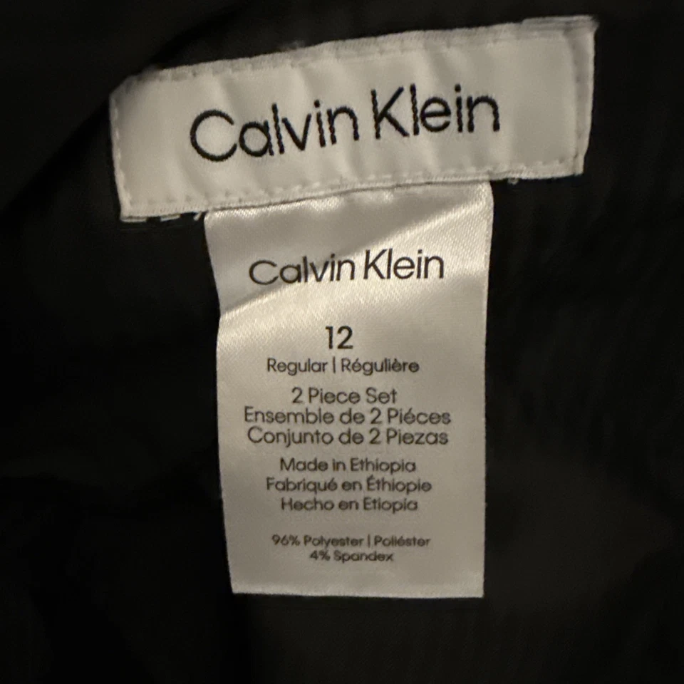 Calvin Klein Boy’s Black Classic Suit Pants, Size 12 Regular - Image 3 of 3