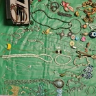 Costume Mixed Jewelry Lot.  Gold/Sterling/Turquoise variety vintage items