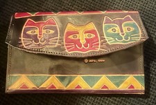 Vintage 1990 Laurel Burch Cat Genuine Leather Wallet