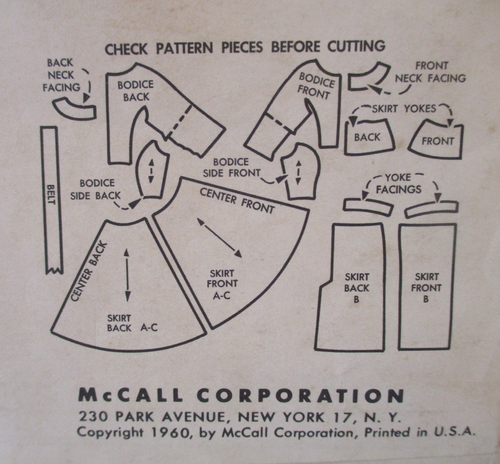 McCall's Pattern 5579 Misses Dress Slim or Flared Skirt Size 14 Bust 34 Vtg 1960 - Picture 12 of 13