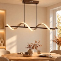 Pendelleuchte HäNgelampe Esszimmerleuchte Kaffeefarben Verstellbar LED H 120 Cm