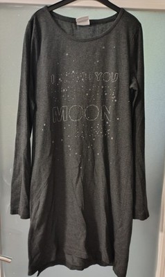 Gr. 158 164 Yigga Nachthemd Sleepshirt Grau I Love You To The Moon And Back