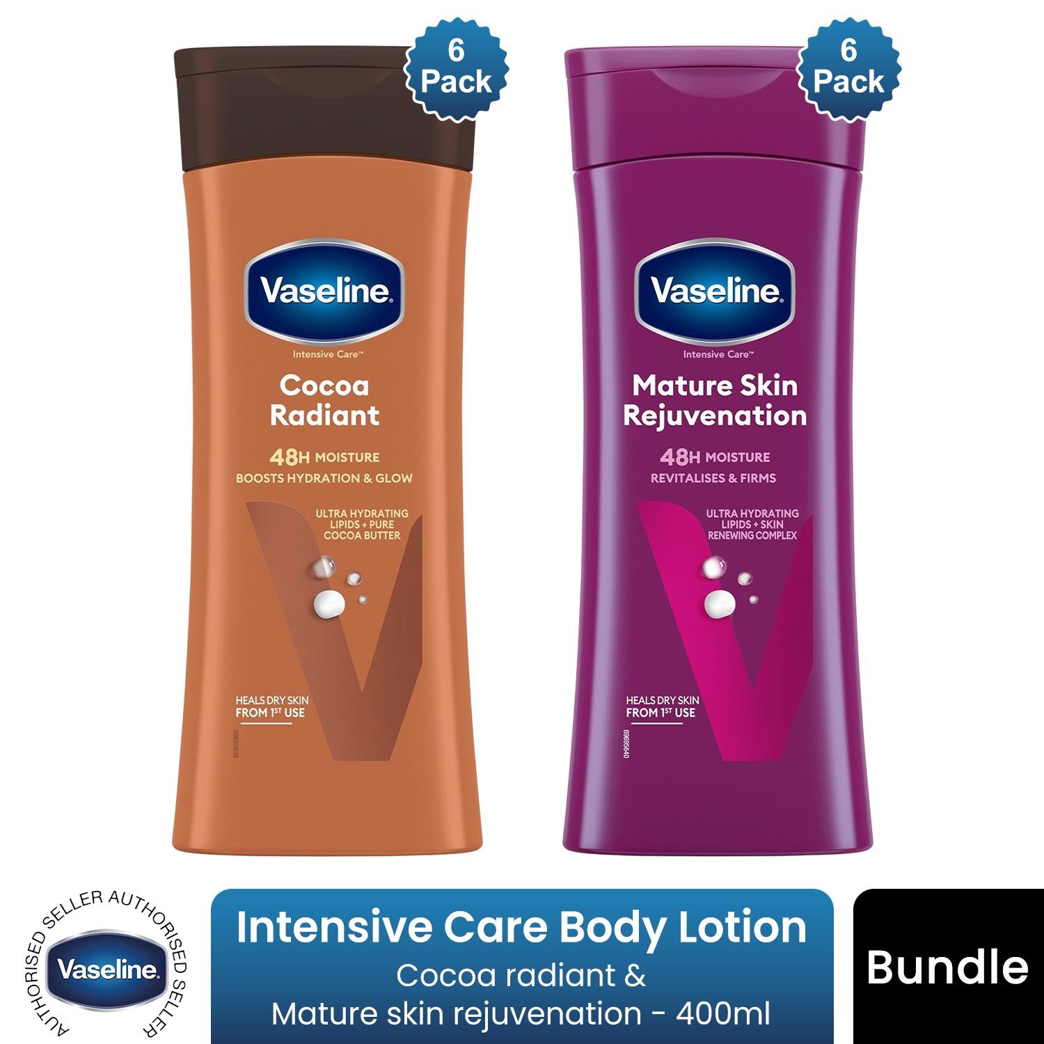Vaseline Intensive Care Cocoa Radiant & Mature Skin Rejuvenation Lotion 12x400ml