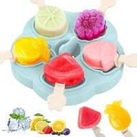 Eisformen Eis Am Stiel Silikon, 5 Zellen Eis Am Stiel Formen Bpa Frei FüR