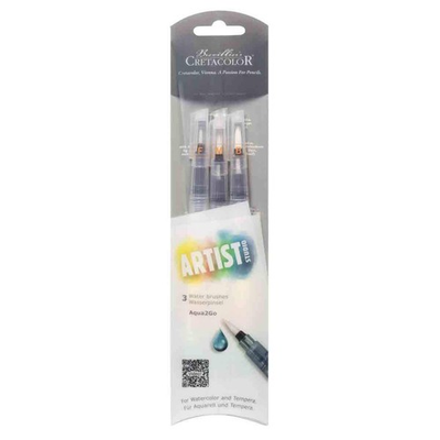 #ad CRETACOLOR AQUA 2 GO water brush set of 3 Artist Studio $26.98