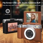 4K Digital Camera 48MP Resolution 18X Zoom Compact Travel Size For Selfie EHAT