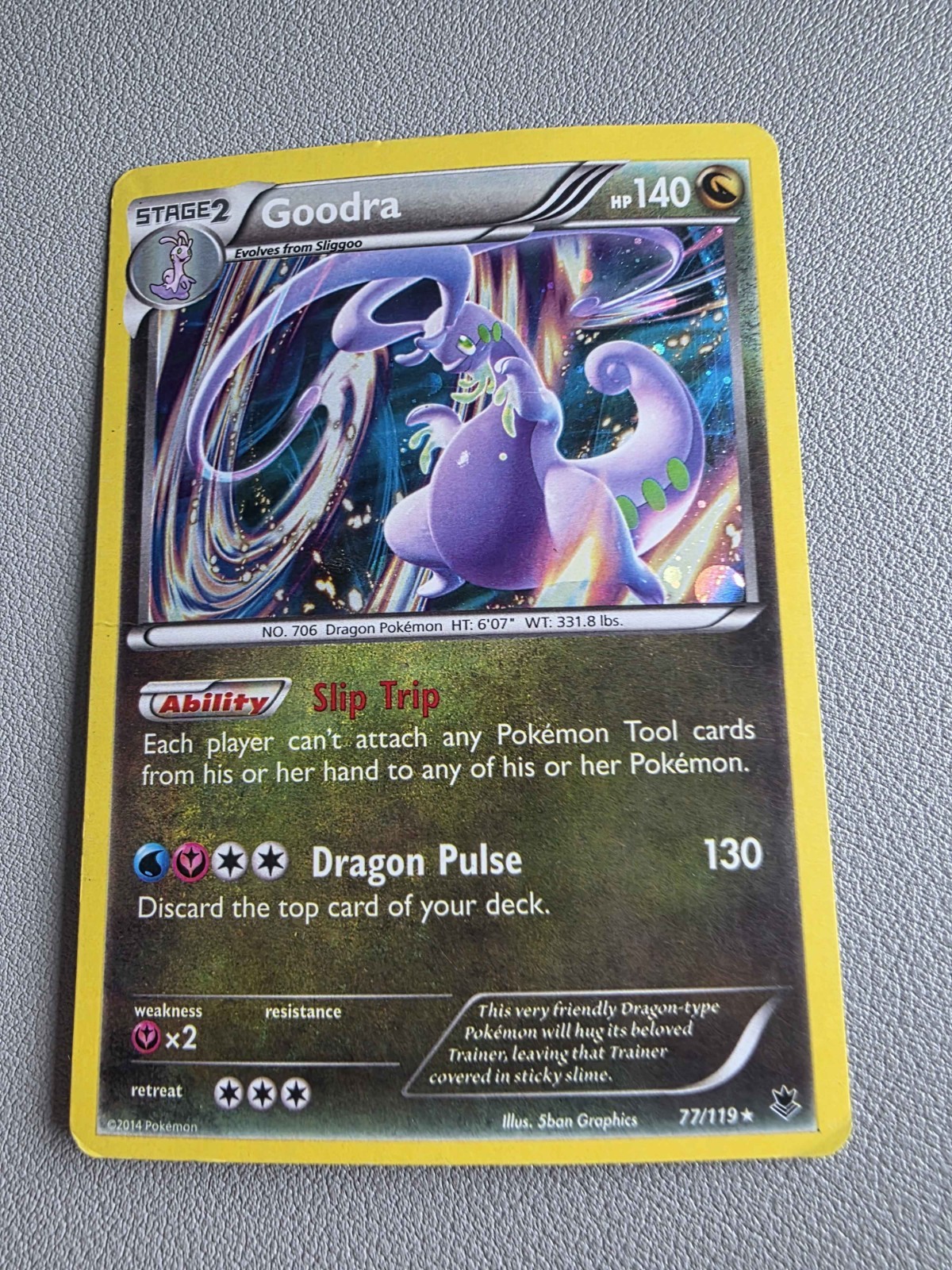 Goodra 77/119 Pokemon XY Phantom Forces 2014 Holo LP