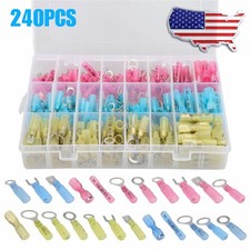 240pcs Waterproof Wire Connectors Heat Shrink Marine Automotive Terminals kit