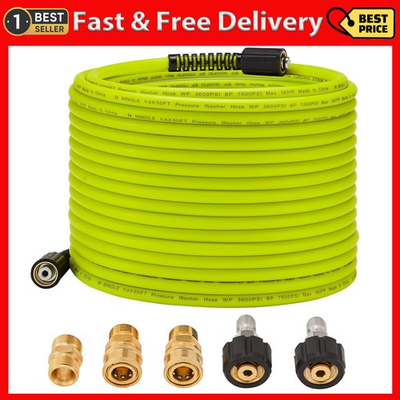 #ad #ad 50 FT Pressure Washer Hose 1 4quot; Replacement Power Wash Hose with Quick Connect $55.99