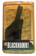 BLACKHAWK Hip Holster Size 05 Small Autos (.22 - .25 Cal) Right Nylon Black NEW