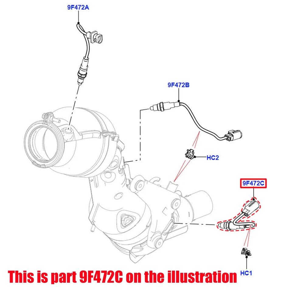 OXYGEN SENSOR FIT FOR LAND ROVER DEFENDER RANGE ROVER EVOQUE LR142730 LR094071 - Image 2 of 4