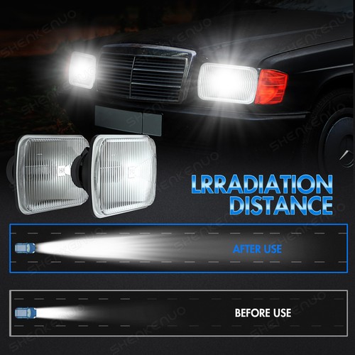 For Ford E-150 E-250 E-350 Econoline Pair 5x7 7x6" LED High Low Beam Headlights - Picture 9 of 18