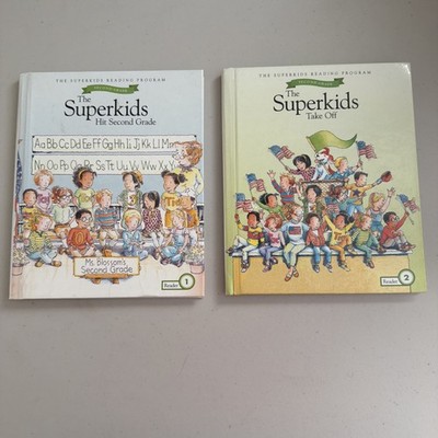 The Superkids Hit Second Grade Reading Program Readers 1 & 2 Used Good Condition