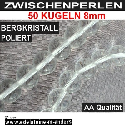 Bergkristall Kugel Ketten Armband Schmuck Zwischen Perlen Teile Beads Kugeln DIY