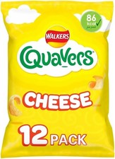 Walkers Quavers Cheese Multipack Snacks Crisps 12x16g