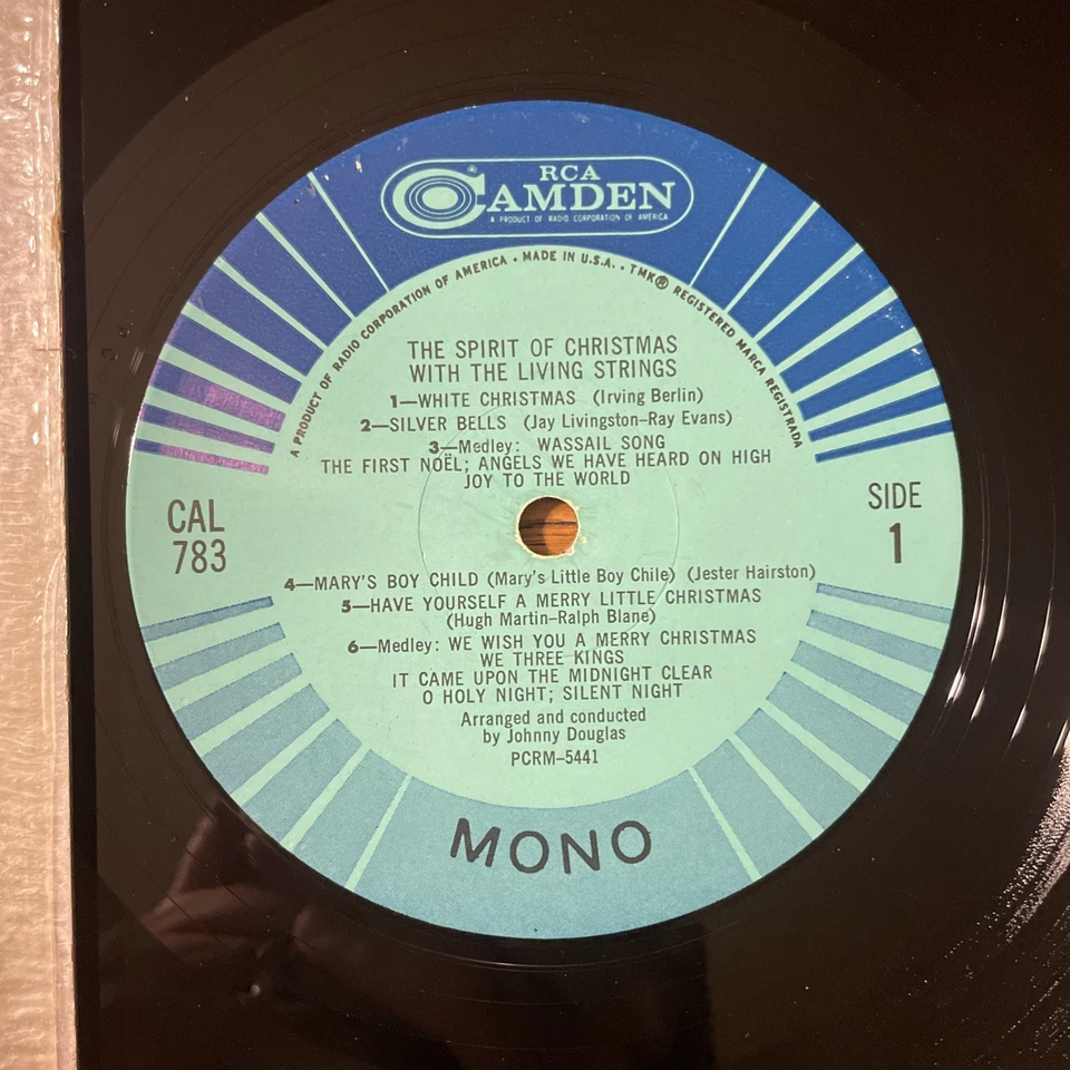Living Strings The Spirit Of Christmas LP RCA Camden Mono + Shrink VG+!!!! Foto 3 de 4