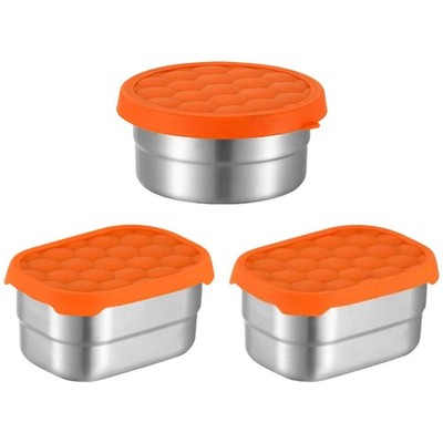 Edelstahl Lebensmittelbehälter mit Silikondeckel für Camping