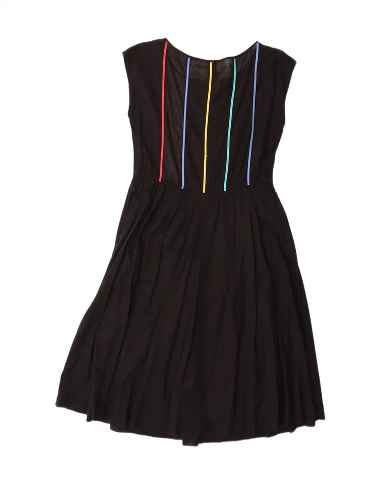 Vestido para mujer LOUIS FERAUD línea A EU 40 mediano negro a rayas algodón DV46 Foto 2 de 3