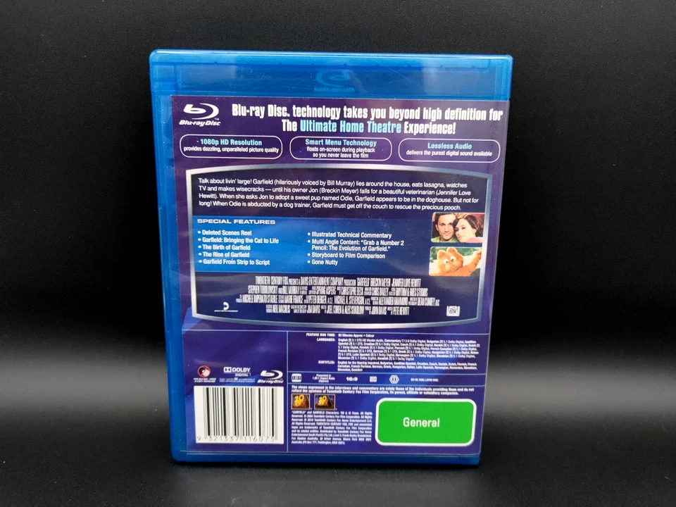 Garfield The Movie (Blu-Ray, 2004) Region B - MINT DISC - image 2 of 4