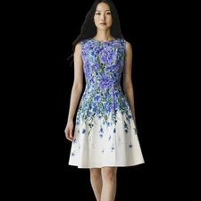 Fit & Flare Dress 8 Ditzy Floral Garden Fairy Cottage Core Wedding Guest Party