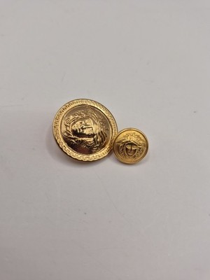 Gianni Versace Medusa Head Gold Toned Buttons Set 1 Large 1 Small