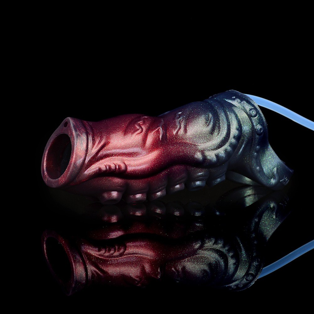 NNSX Squirting Penis Sleeve Textured Sleeve Reusable Condom Extender-Enlarger