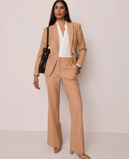 NEW ANN TAYLOR 139 SESAME FLARE TROUSER PANTS SZ 2P 2 PETITE