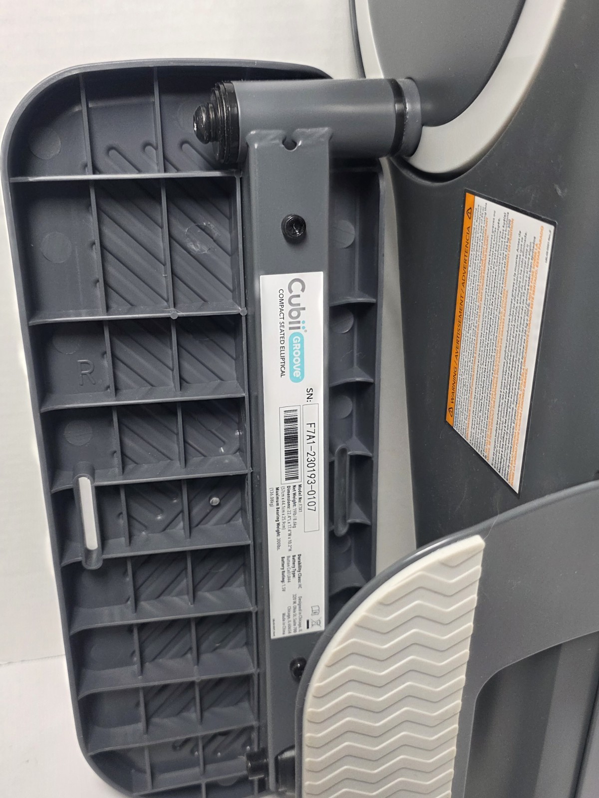 Cubii Groove Compact Seated Elliptical Model F7a1 White Used Great Condition