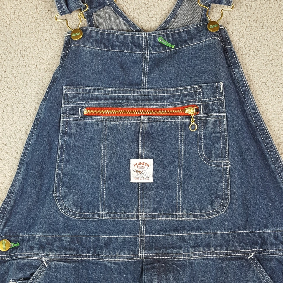 Vintage Pointer Brand Men's Size 36 USA Workwear Work Denim Bib Overalls Jean - Image 4 of 4