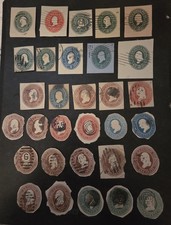 US CUT SQUARE Vintage Stamp Lot Used T27099