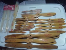 New Lot of 25 Assorted Sizes RC Airplane Top Flite Wood  Nylon Propellers NOS