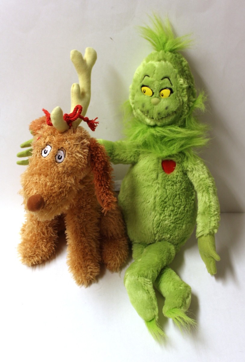 Dr. Seuss How the Grinch Stole Christmas Grinch and Max Plush Set