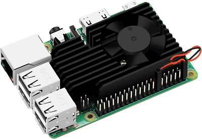 Geeekpi Raspberry Pi 4 Extreme Cooling Fan Kit, Aluminum Heatsink with Cooling &
