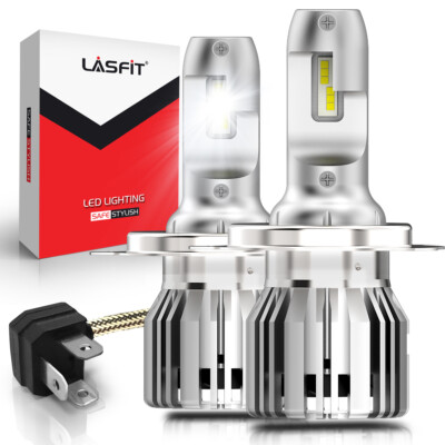 #ad 2x Lasfit 9003 H4 LED Headlight Bulbs Kit High Low Beam 50W 6000K White LCplus $39.99