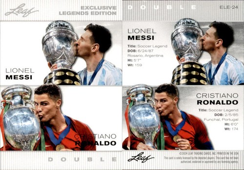 Lionel Messi / Cristiano Ronaldo #ELE24 2024 Leaf Exclusive Legends card