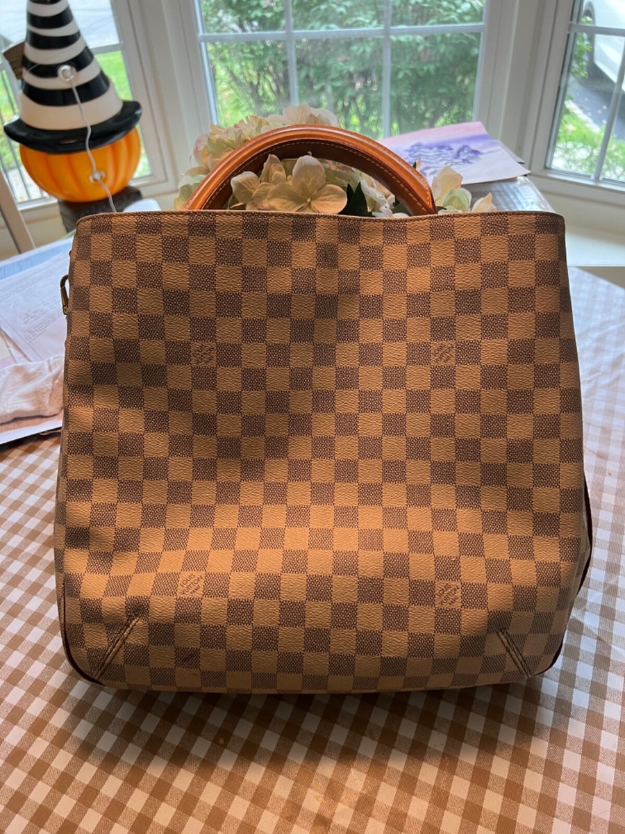 LOUIS VUITTON Damier Azur Soffi Hobo Satchel Bag | eBay