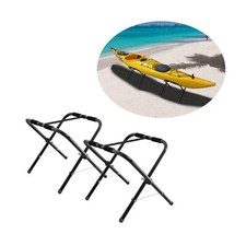 2 PC Kayak Canoe Boat Ski board Stand Rack Backet Standing Folding Freestanding